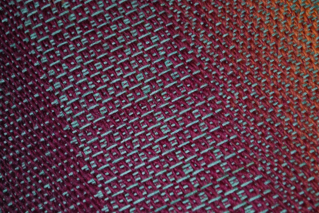 Double heddle weaving cloth detail Double heddle weaving cloth detail