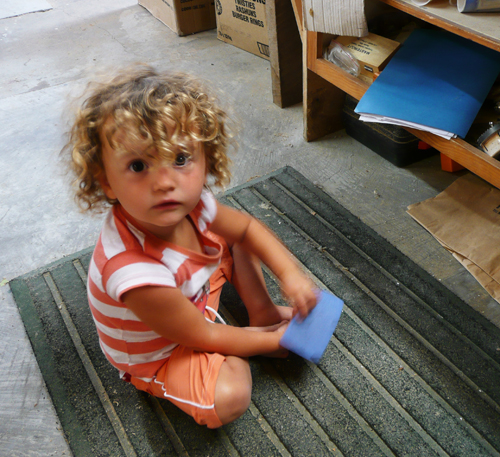 Sophie sanding Sophie sanding