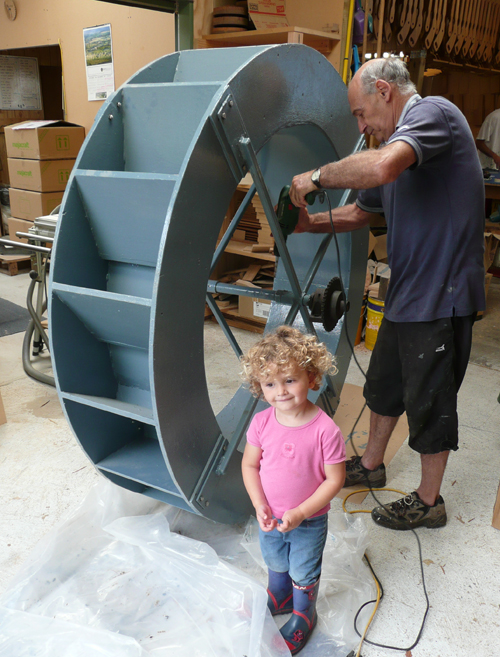 Owen, Sophie and the new water wheel Owen, Sophie and the new waterwheel